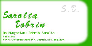 sarolta dobrin business card